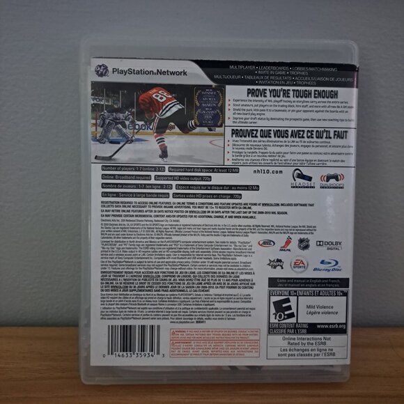NHL 10 PS3 (Sony PlayStation 3, 2009) Untested - Picture 2 of 5